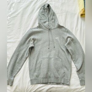 Nike Men's Light Gray Hoodie - Size Small